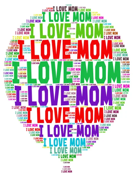 Love Mom Word Cloud — стоковое фото