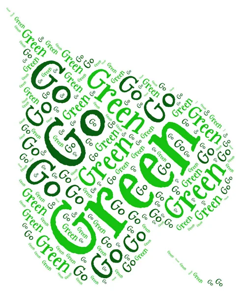 Gå grön ekologi — Stockfoto