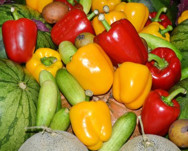 kırmızı, yeşil ve sarı tatlı biber