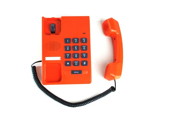 Oranžové barevné telefon — Stock fotografie