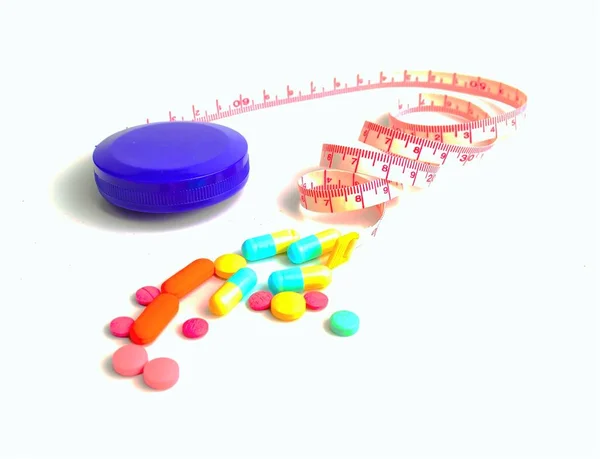 hap ve beyaz zemin üzerine diyet teyp