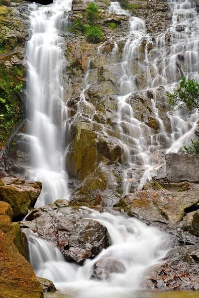 Mountain high stream waterfall — Stock Photo, Image