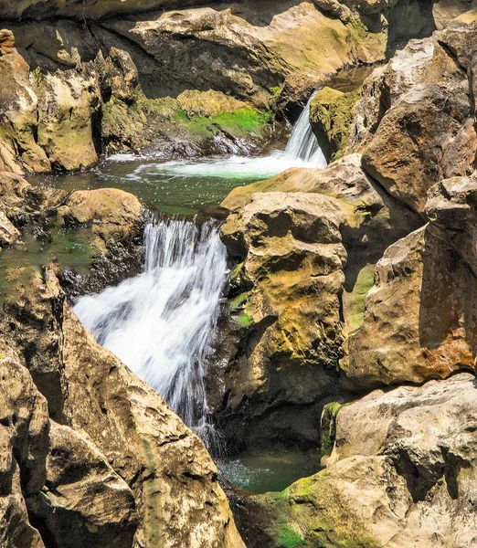 Amazing View Nuo Lang Waterfall Nuorilang Woods Mountains Jiuzhaigou Nature — Stock Photo, Image