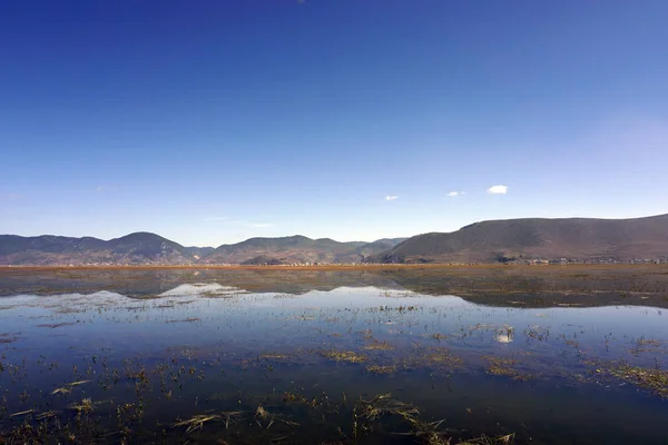 Napa Lake Hai Yunnan China 스톡 이미지