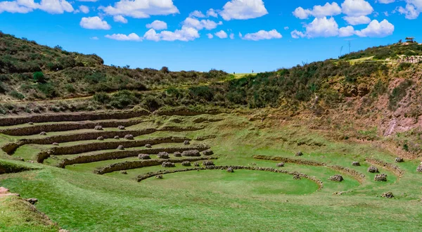 Antiguo Laboratorio Experimentación Agrícola Inca Una Antigua Terraza Circular Única — Foto de Stock