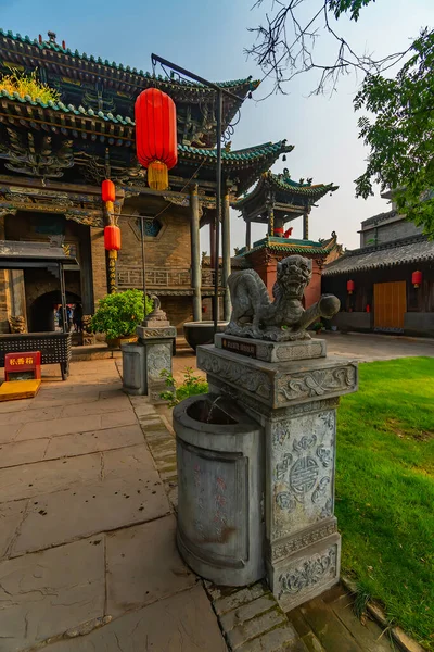 Estátua Dragão Rocha Templo Deus Riqueza Templo Cheng Huang Cidade — Fotografia de Stock