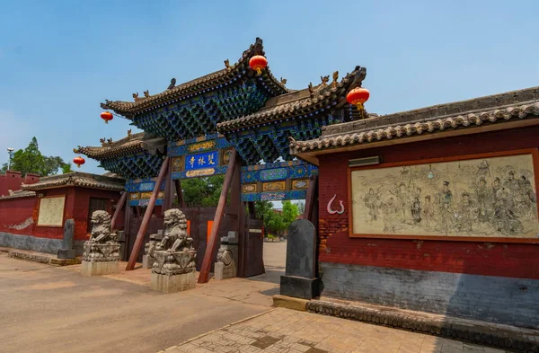 Main Entrance Shuanglin Temple Zhongdu Temple Outskirts Pingyao Old City — Stock Photo, Image