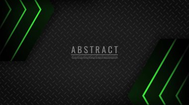 Soyut arkaplan ışığı yeşil neon teknoloji geometrik vektörü