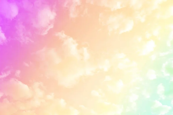 Céu Nuvem Com Fundo Colorido Pastel — Fotografia de Stock