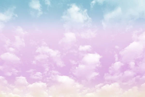 Ciel Nuage Avec Fond Pastel Coloré — Photo