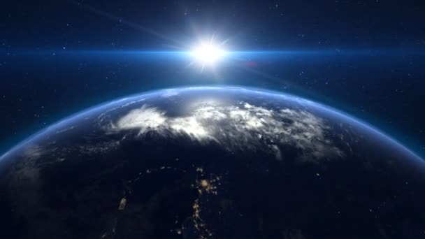 Uzaydan Görünen Dünya Gezegeni — Stok video