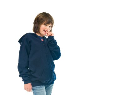 genç çocuk tırnak ısırma