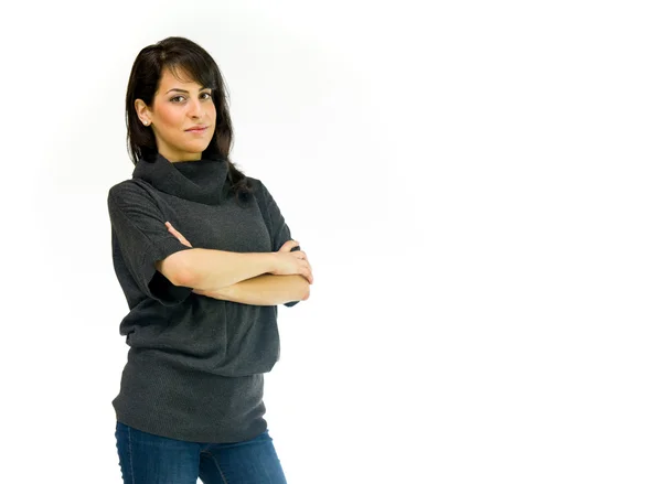 Confident happy casual woman — Stock Photo, Image