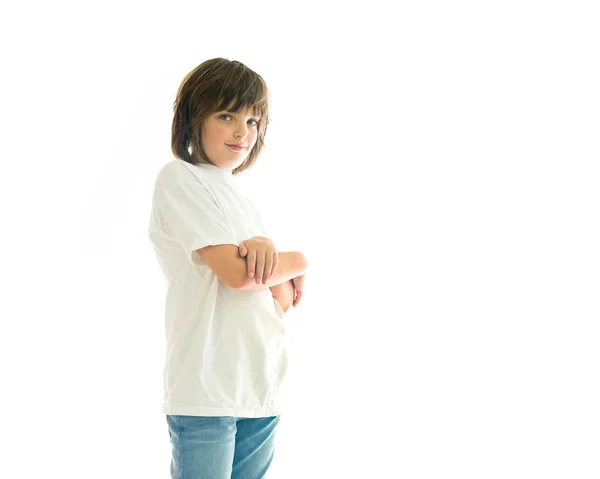 Sorrindo confiante adolescente menino — Fotografia de Stock