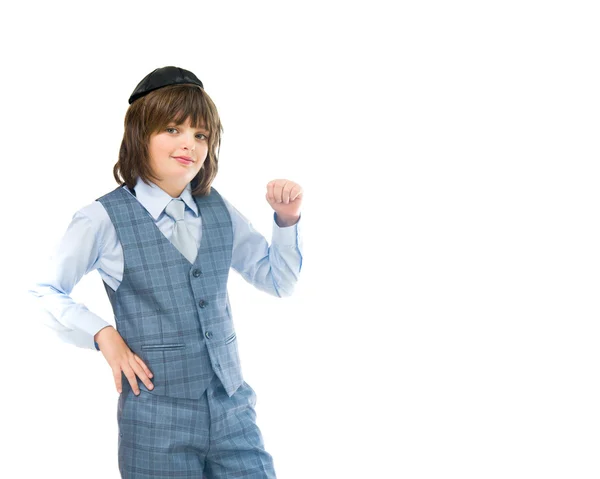 Orgulloso niño judío confiado — Foto de Stock