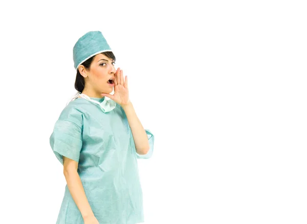 Doctor woman talking — Stock Photo, Image