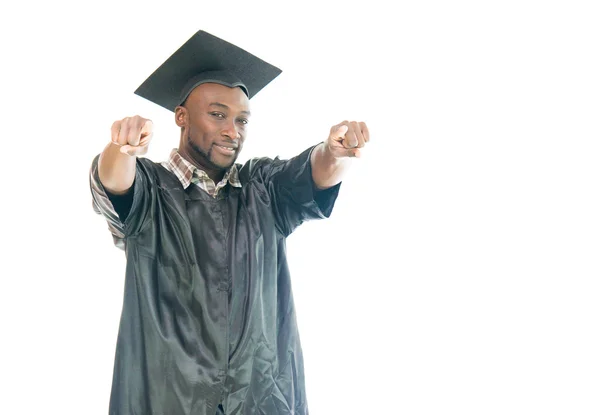 Afrikaanse Amerikaanse student met vuisten — Stockfoto