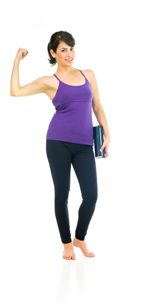 Fitness woman  showing strength — Stock Photo, Image