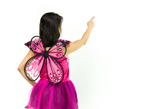 Fairy woman pointing finger — Stock Photo, Image