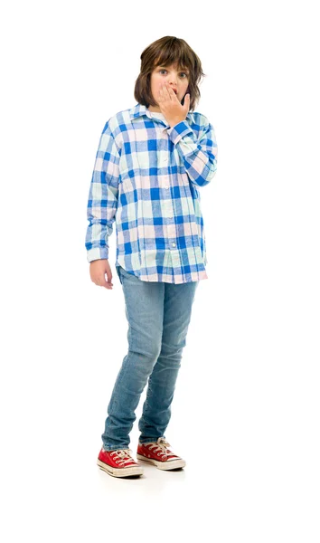 Worried  casual teenage boy — Stock Photo, Image
