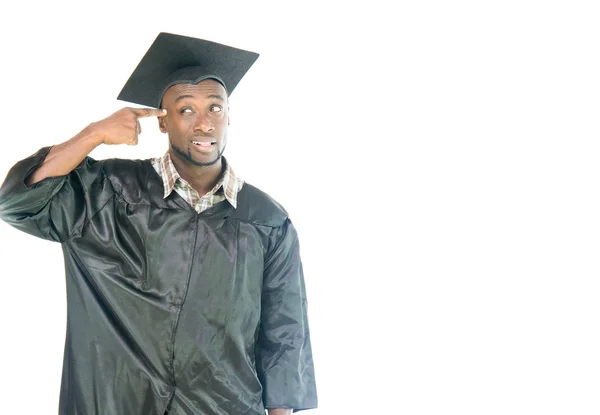 Africký Americký student Střelba hlavou — Stock fotografie