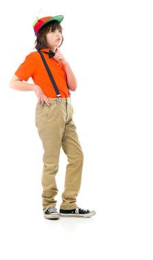 düşünme dalgın palyaço genç çocuk