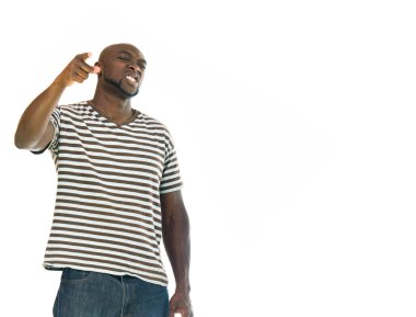 kızgın Afrikalı-Amerikalı adam azar