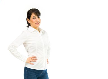 Kendine güvenen genç kadın