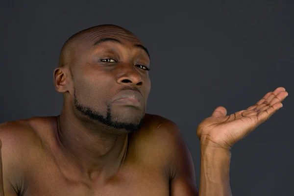 Confundido hombre afroamericano — Foto de Stock