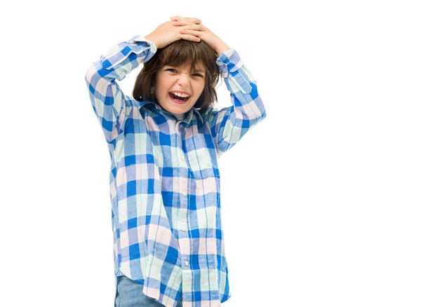 Cheerful happy teenage boy — Stock Photo, Image
