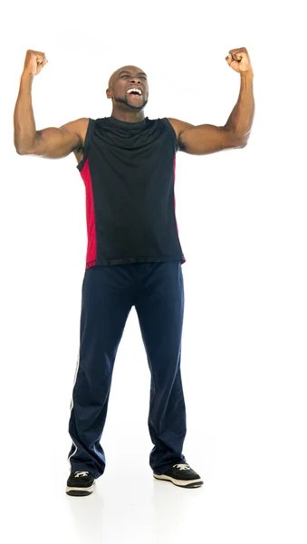 Cheerful happy fit athlete man — Stock Photo, Image