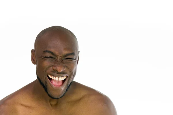 Hombre afroamericano enojado gritando — Foto de Stock
