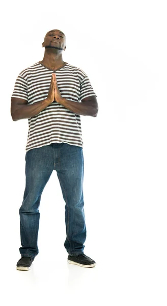 Hombre casual rezando —  Fotos de Stock