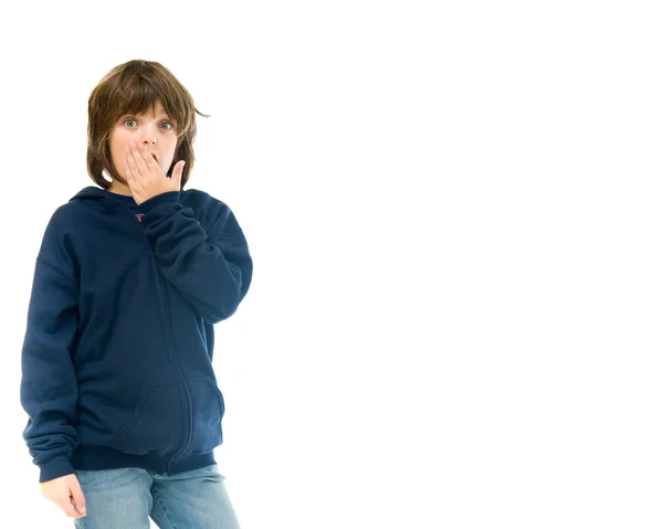 Orolig tonårspojke gjort misstag — Stockfoto