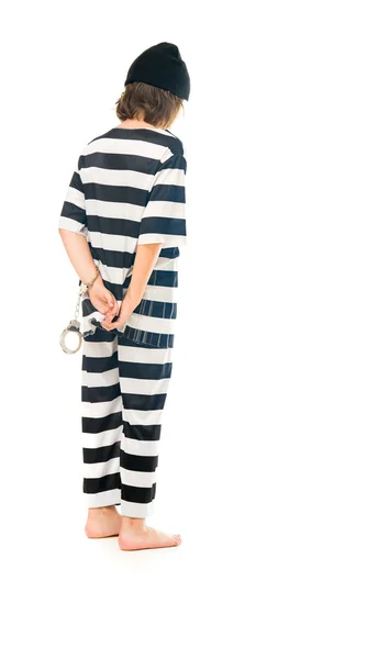 Tiener gevangene op zoek, kijken — Stockfoto