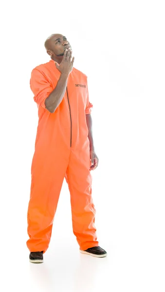 Thinking prisoner man — Stock Photo, Image