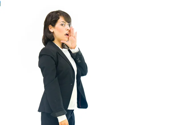 Hermosa mujer de negocios hablando — Foto de Stock