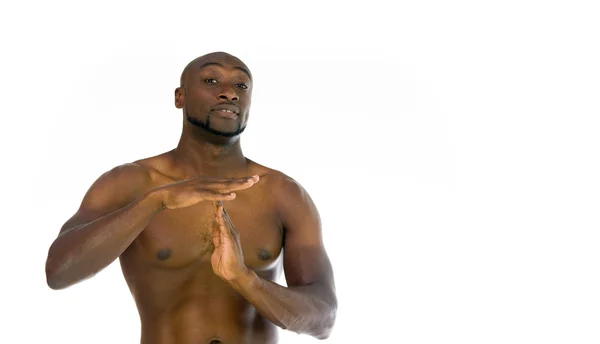 African american man showing time out — Stock Photo, Image