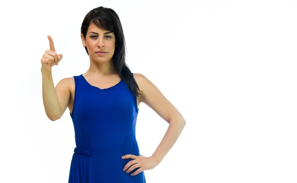 Angry elegant woman scolding — Stock Photo, Image