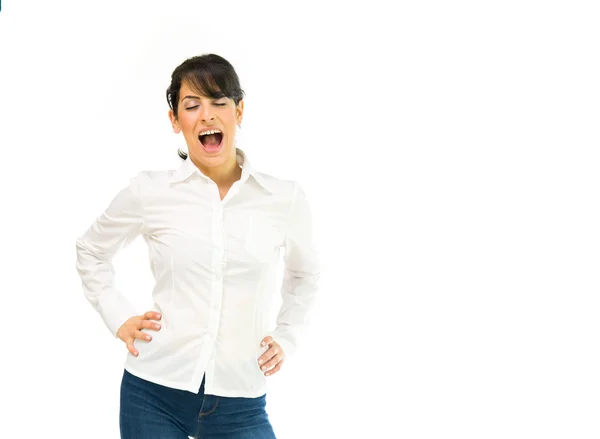 Angry woman screaming — Stock Photo, Image