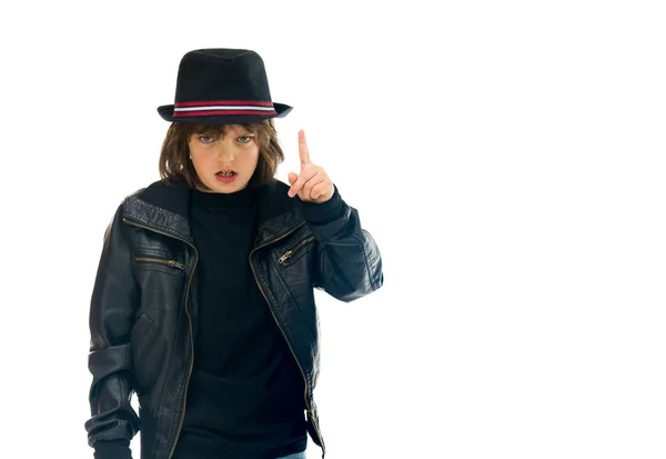 Angry teenage rocker boy scolding — Stock Photo, Image