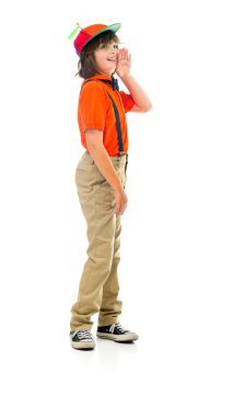 konuşma, konuşma palyaço genç çocuk