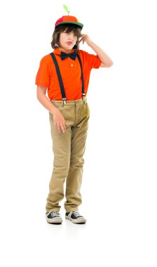 Palyaço genç çocuk kafa çekim