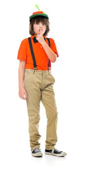 Palyaço genci gösteren sessizlik