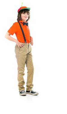 gülümseyen emin palyaço genç çocuk