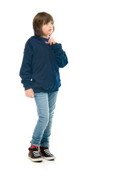 düşünme dalgın rahat genç çocuk