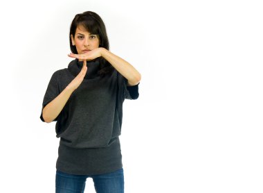 Casual kadın gösteren zaman aşımı