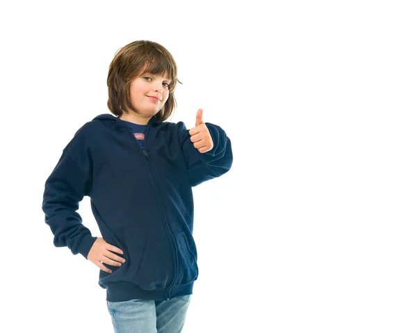 Teenage boy showing thumb up — Stock Photo, Image