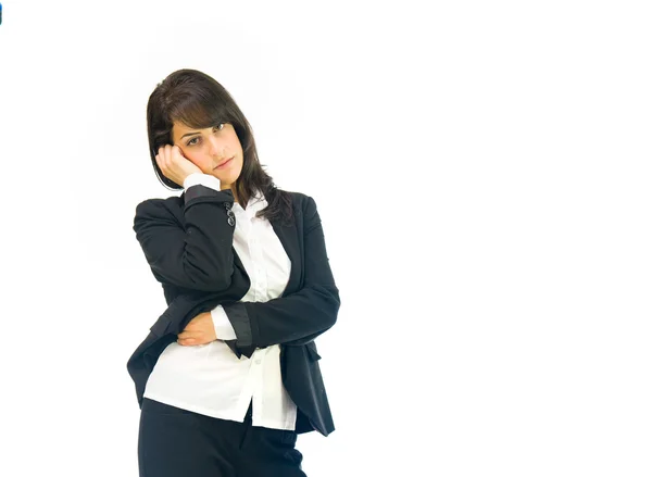 Sad depressed upset businesswoman — Stock Photo, Image