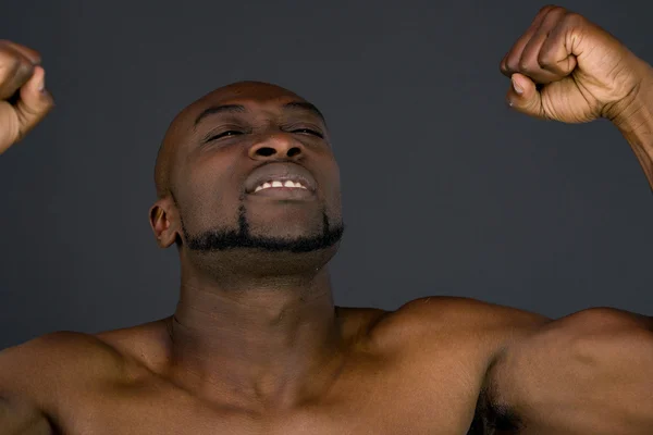 Alegre homem americano africano feliz — Fotografia de Stock